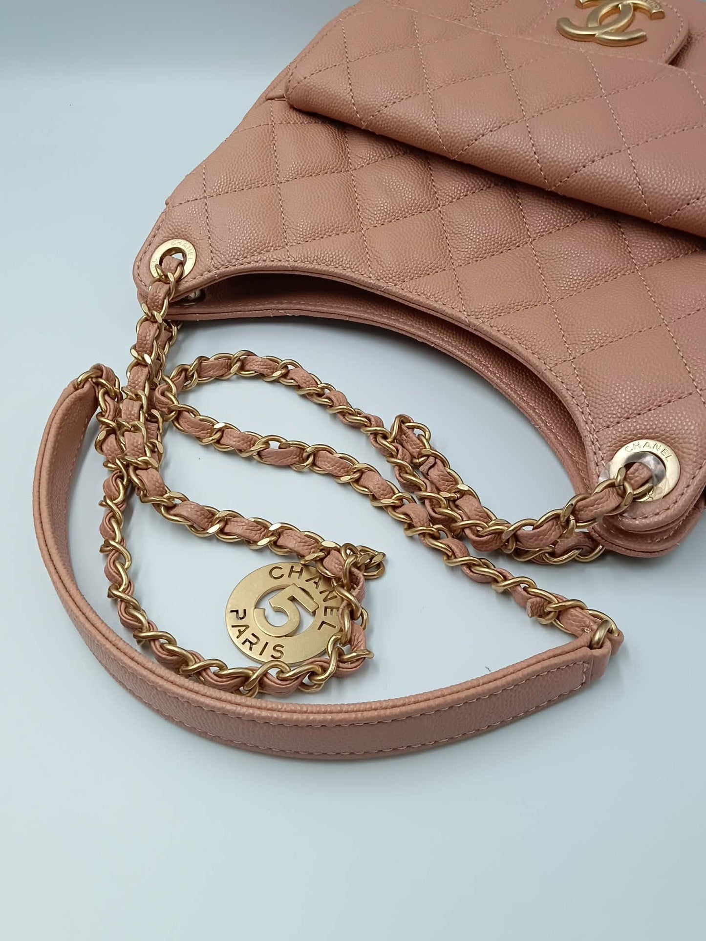CHANEL 23P Caviar Quilted Wavy Hobo