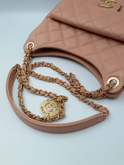 CHANEL 23P Caviar Quilted Wavy Hobo