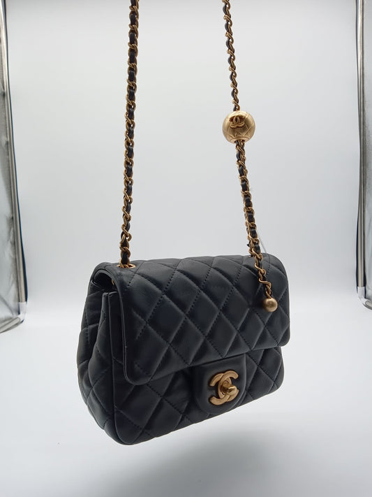 CHANEL Lambskin Classic Mini Square Flap