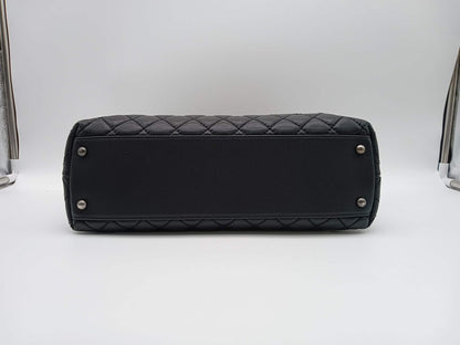 CHANEL Caviar Quilted Coco Handle Lizard