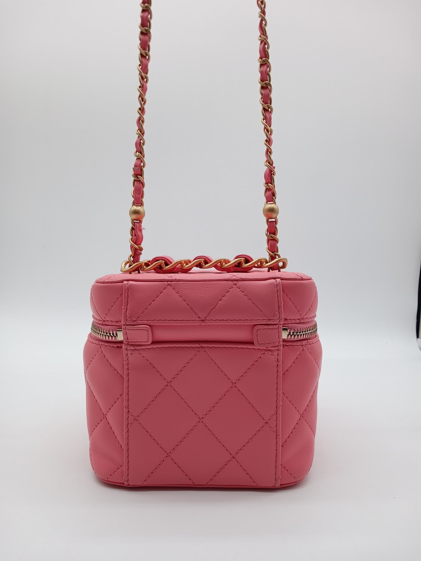 CHANEL Lambskin Quilted Vanity on Chain