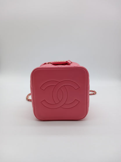 CHANEL Lambskin Quilted Vanity on Chain
