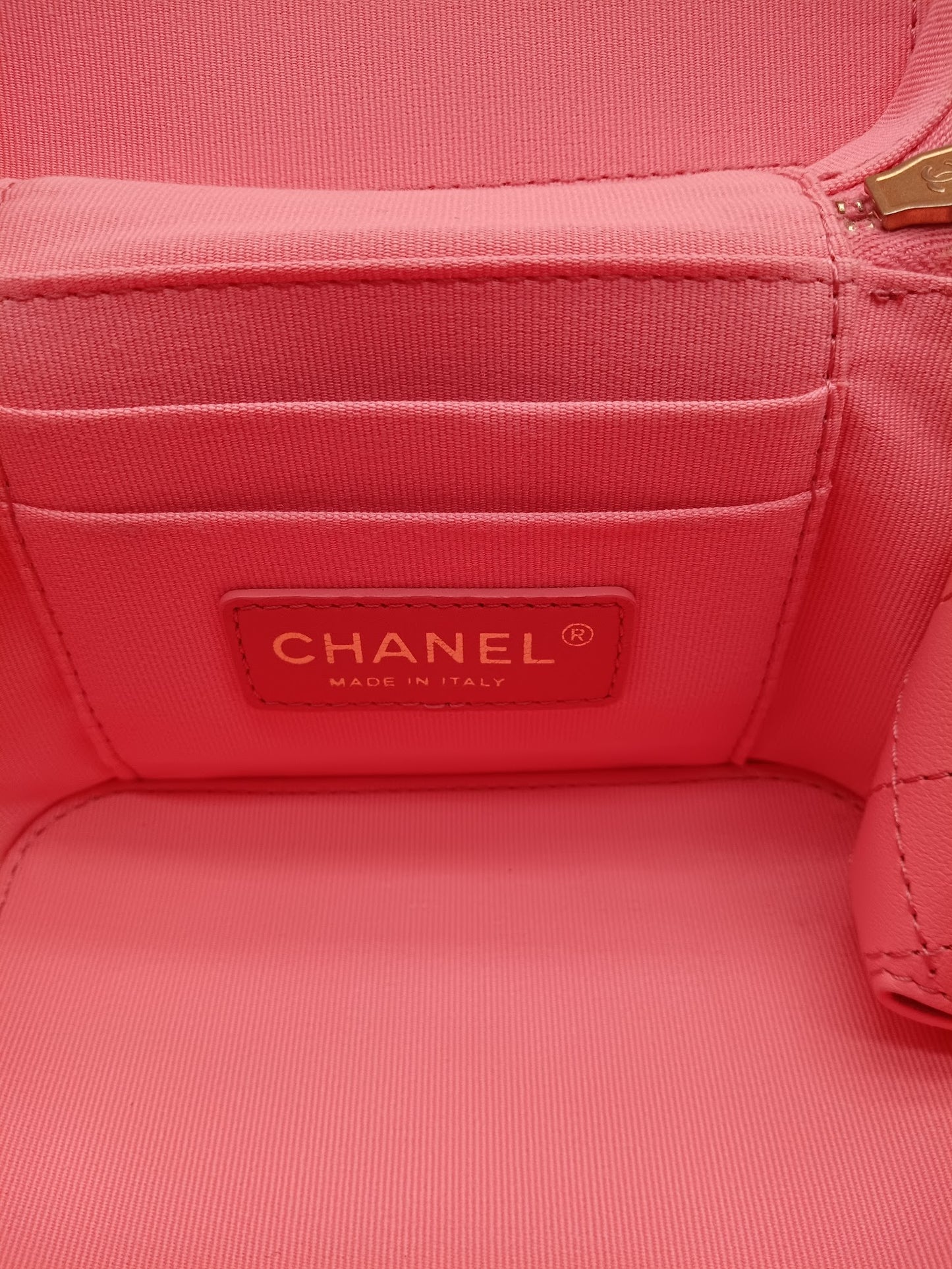 CHANEL Lambskin Quilted Vanity on Chain