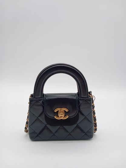 CHANEL Calfskin Kelly Nano Shopper Bag