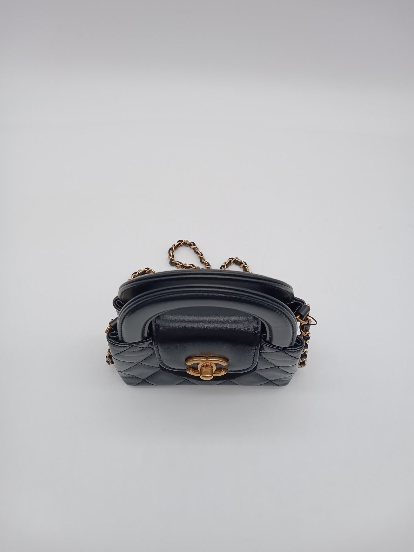 CHANEL Calfskin Kelly Nano Shopper Bag