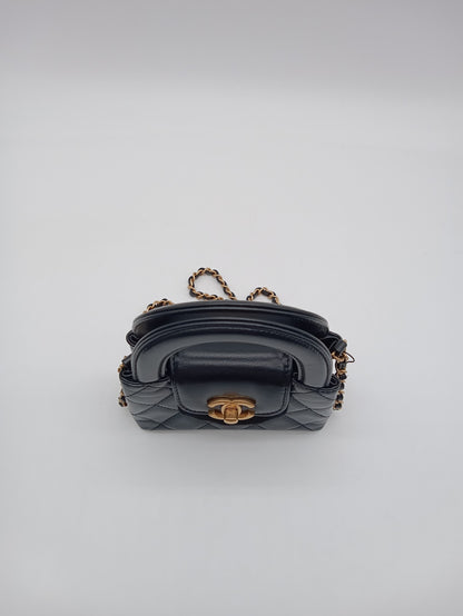 CHANEL Calfskin Kelly Nano Shopper Bag