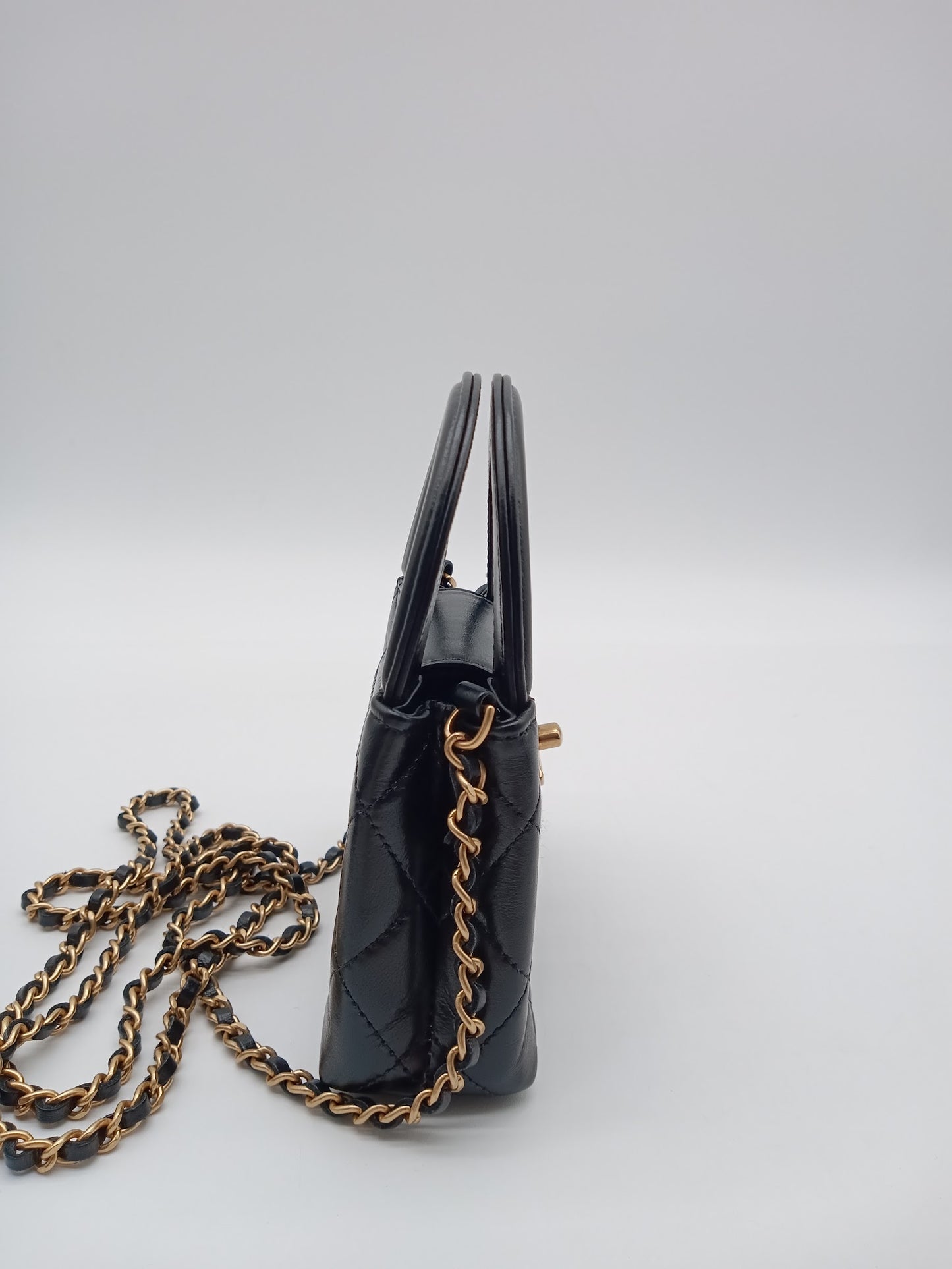 CHANEL Calfskin Kelly Nano Shopper Bag