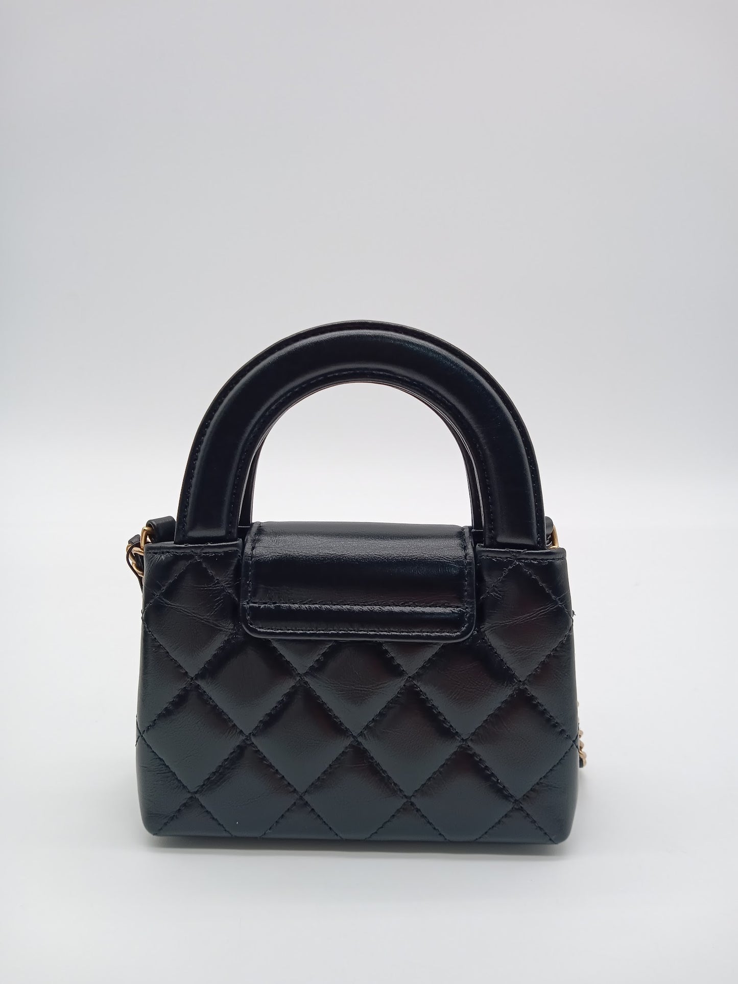 CHANEL Calfskin Kelly Nano Shopper Bag