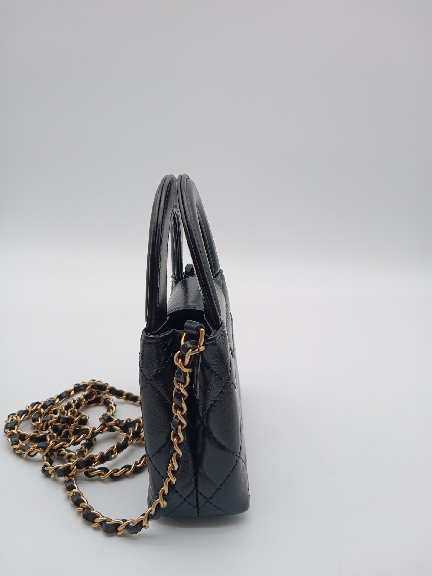 CHANEL Calfskin Kelly Nano Shopper Bag