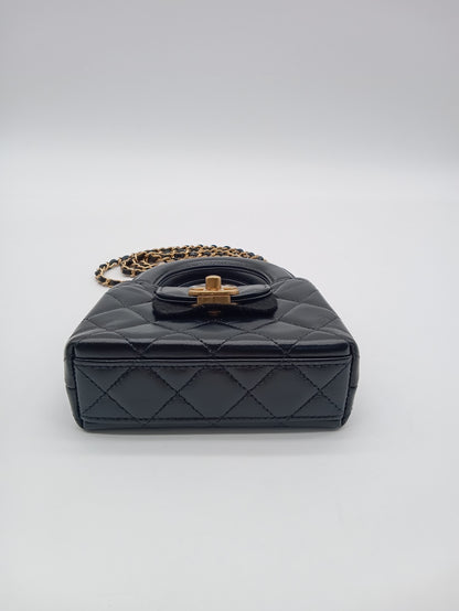 CHANEL Calfskin Kelly Nano Shopper Bag
