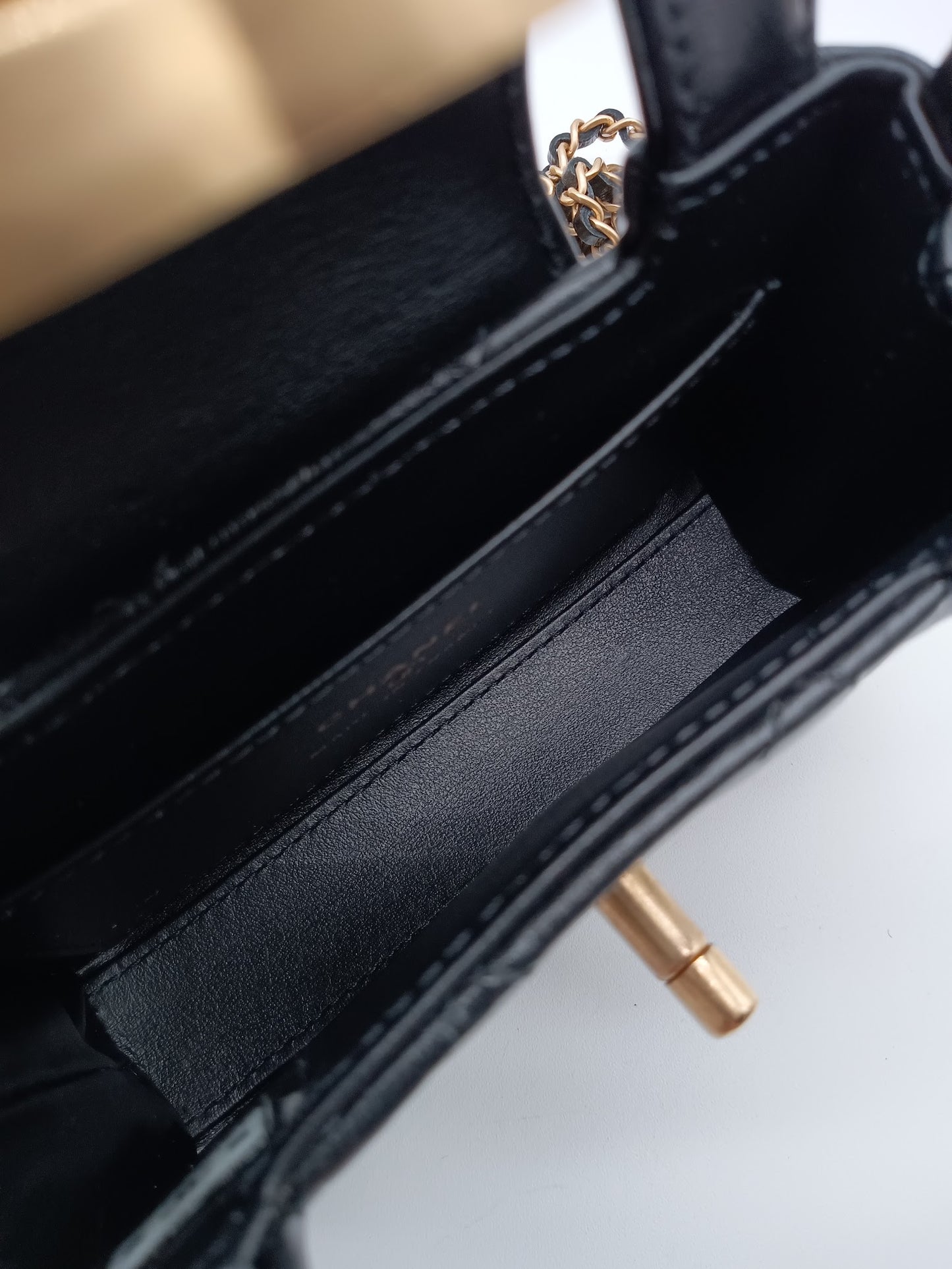 CHANEL Calfskin Kelly Nano Shopper Bag