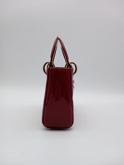 DIOR Enamel Lady Dior Cannage Mini