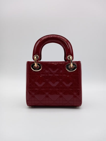 DIOR Enamel Lady Dior Cannage Mini