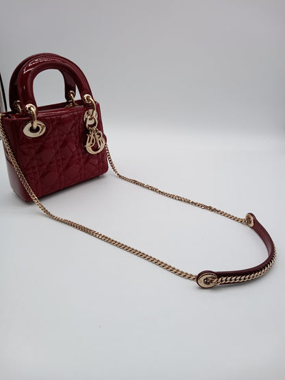 DIOR Enamel Lady Dior Cannage Mini