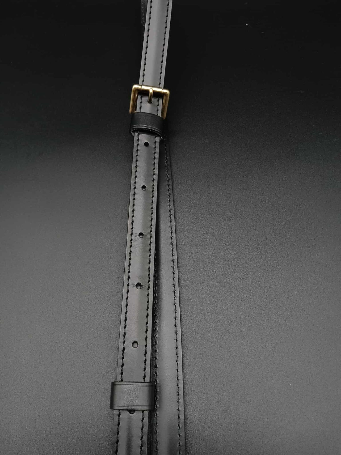 LOUIS VUITTON Black Leather Strap