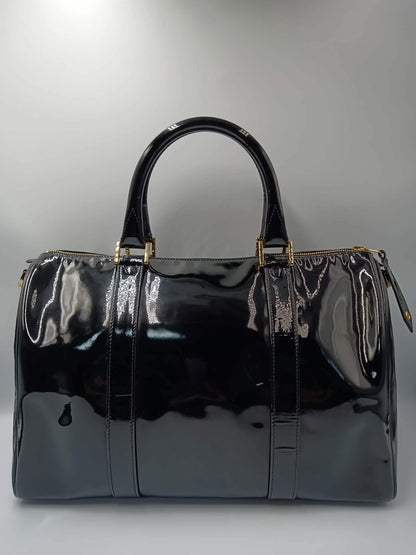 CHANEL Patent Vintage Timeless Boston Bag