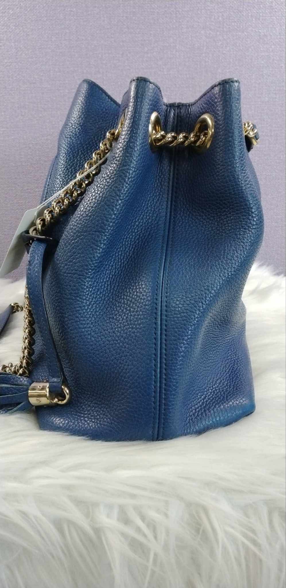 GUCCI Interlocking Leather Chain Bag