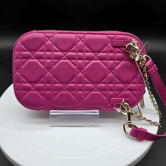 DIOR Lady Dior Call'in Dior Phone Holder Cannage ...