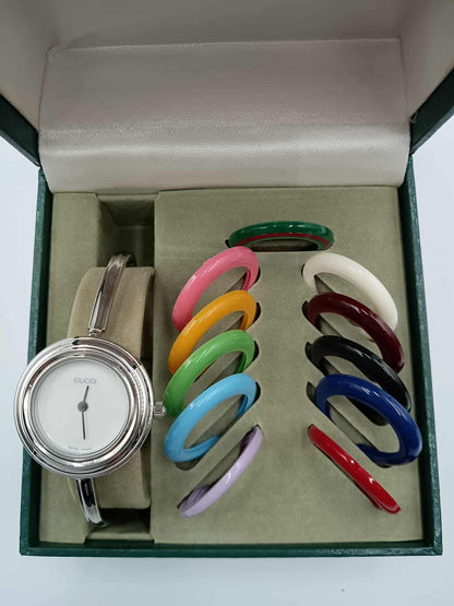 GUCCI 11/12.2 Change Bezel Bangle Watch Set