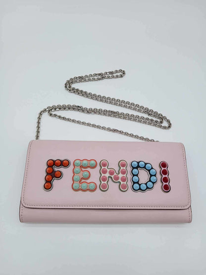 FENDI Liberty Fun Fair Studded Wallet on Chain