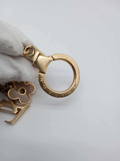 LOUIS VUITTON Fleur de Monogram Bag Charm Chain