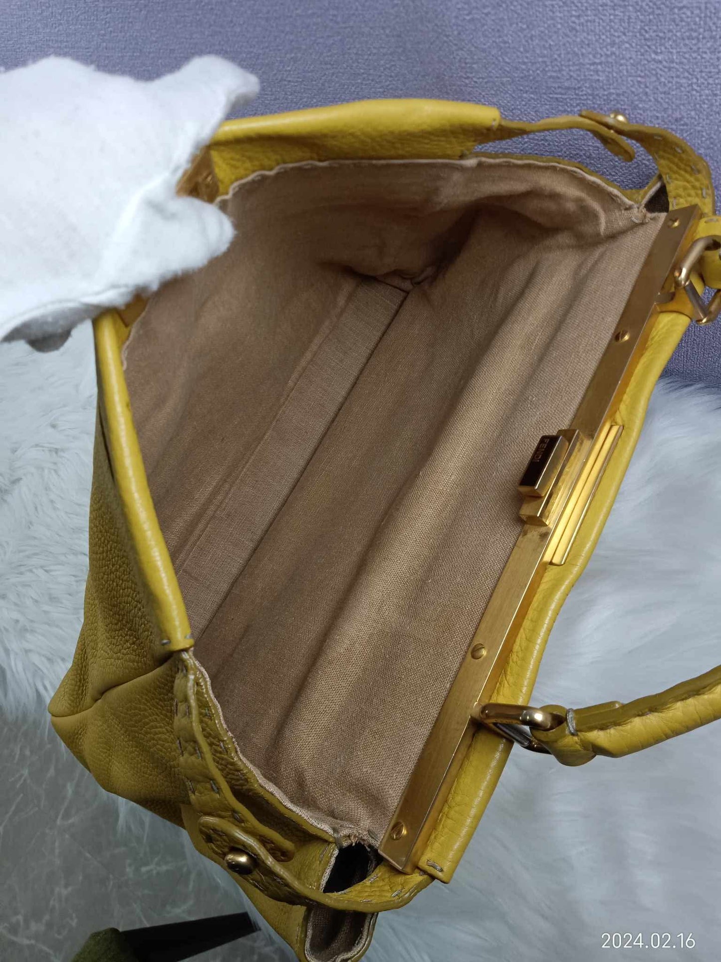 FENDI Selleria Leather Large Peekaboo