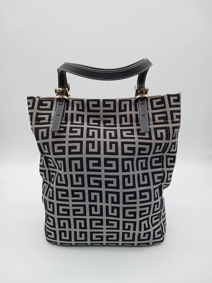 GIVENCHY Black Signature Canvas Vertical Tote