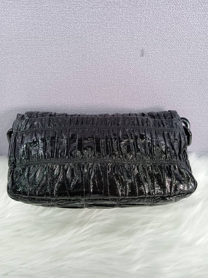 PRADA Vernice Gaufre Shoulder Bag
