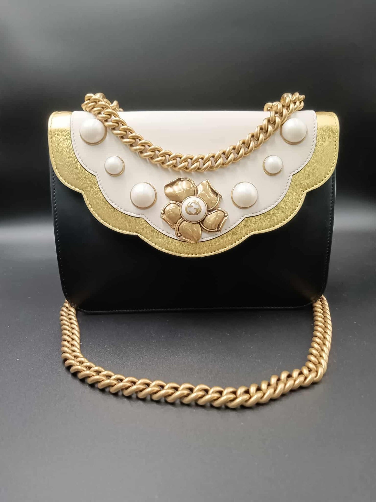 GUCCI Pearly Peony Chain Bag