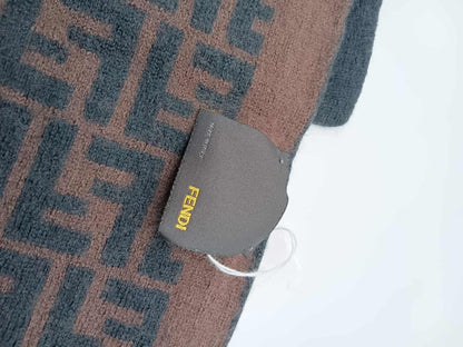 FENDI Zucca FF Pattern Wool Scarf