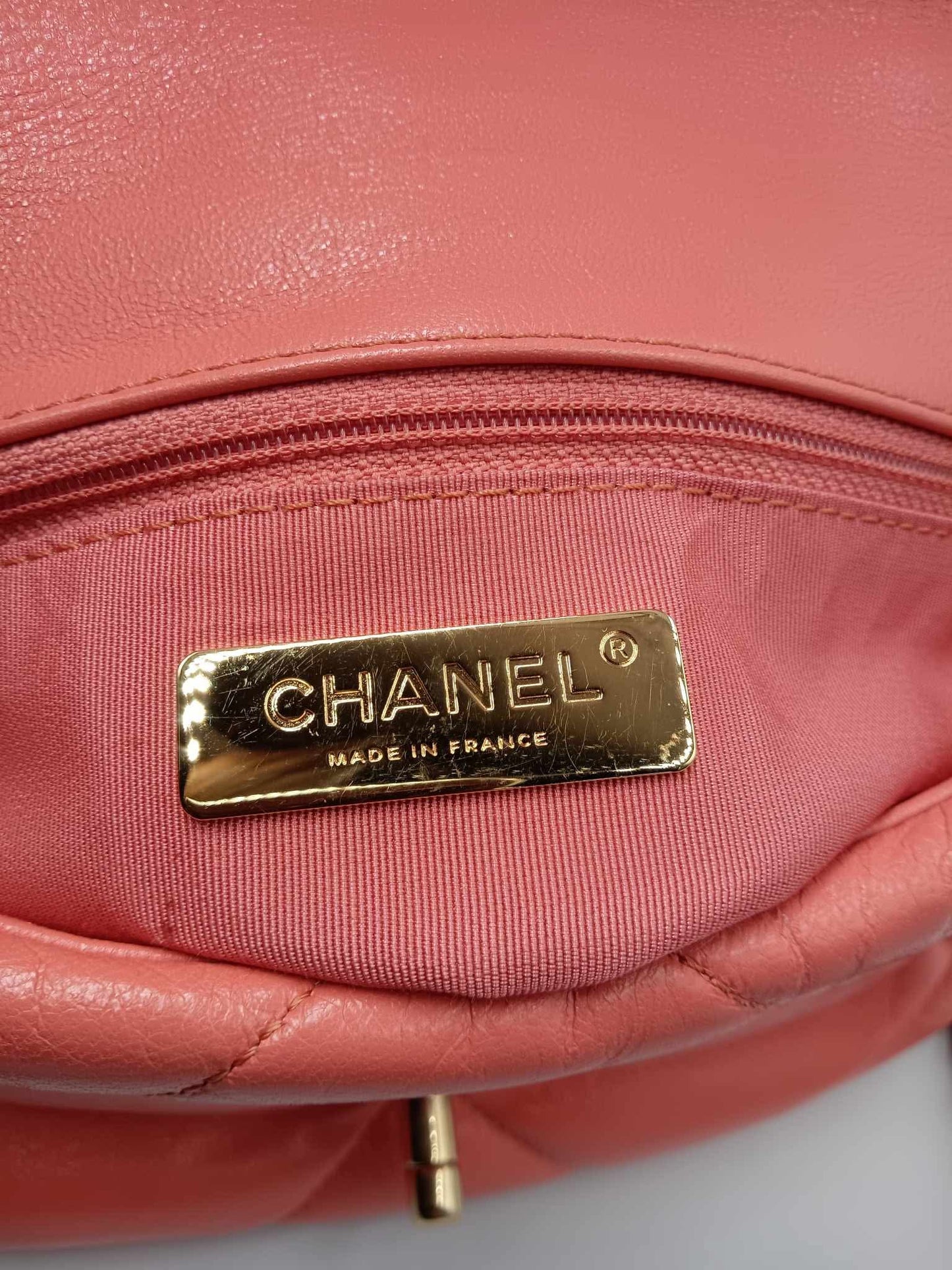 CHANEL Lambskin Chanel 19 Matelasse