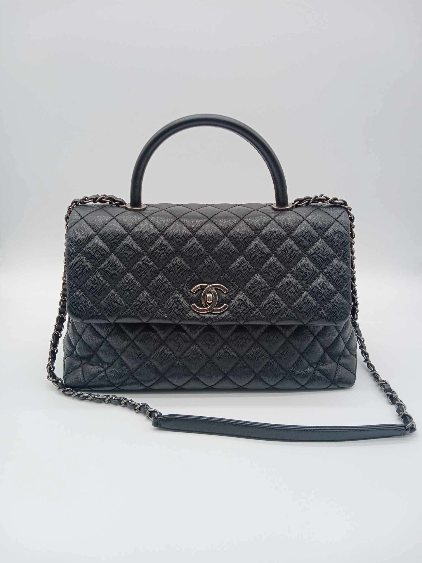 CHANEL Caviar Quilted Top Handle
