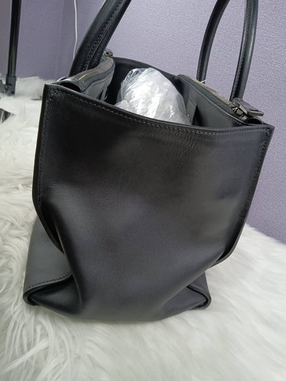 PRADA Black City Calf Twin Pocket Tote