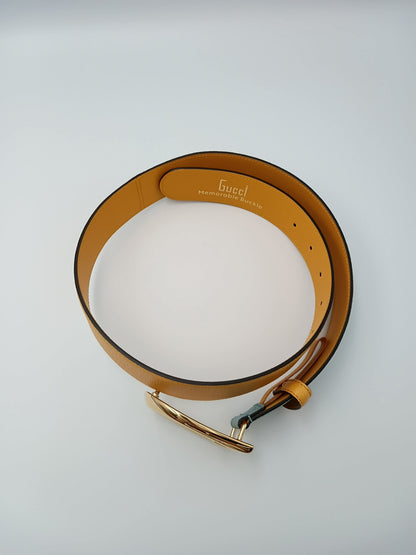 GUCCI G Buckle Two Toned Belt