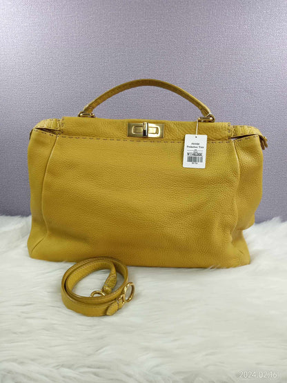 FENDI Selleria Leather Large Peekaboo