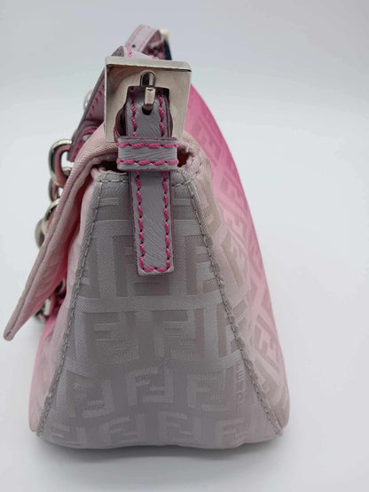 FENDI Zucca Pink Ombré Mini Baguette Bag