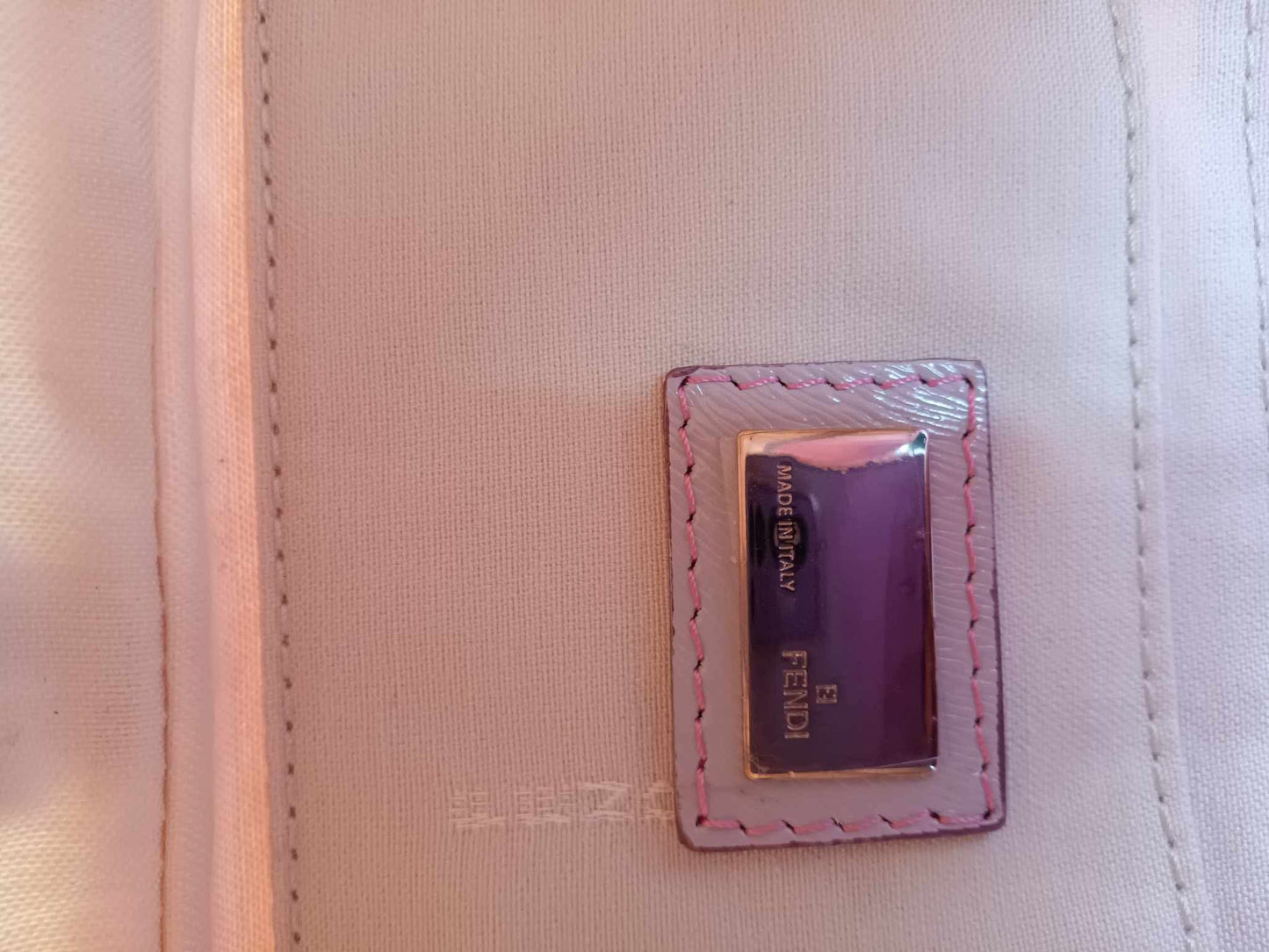 FENDI Zucca Pink Ombré Mini Baguette Bag