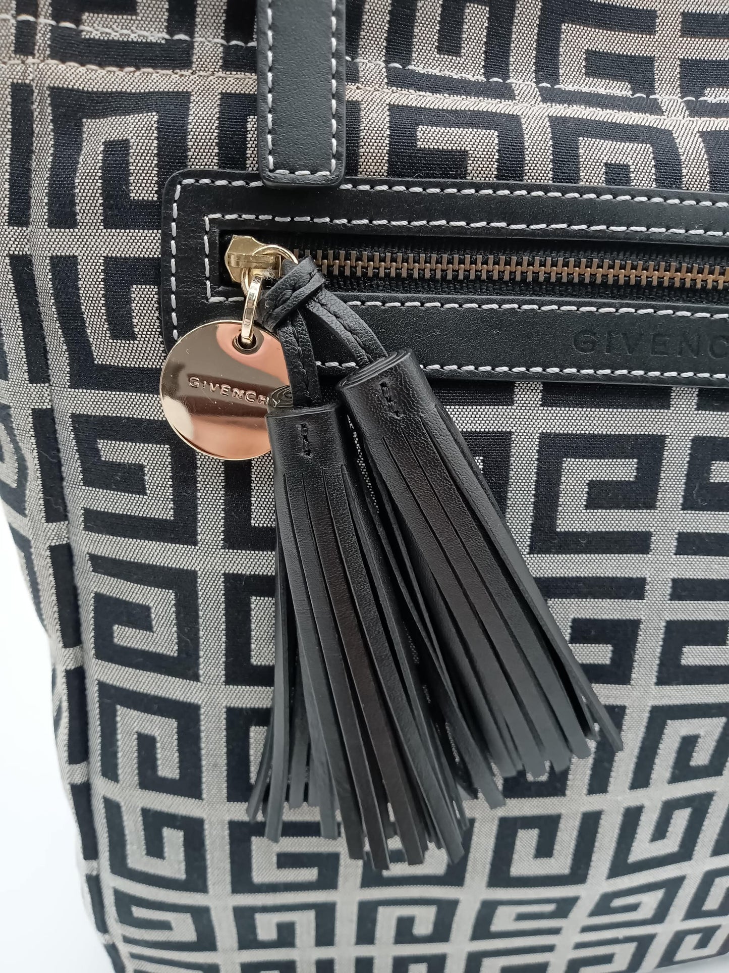 GIVENCHY Black Signature Canvas Vertical Tote