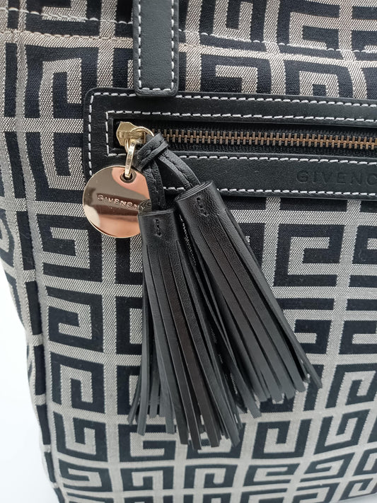 GIVENCHY Black Signature Canvas Vertical Tote