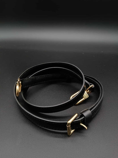 LOUIS VUITTON Black Leather Strap