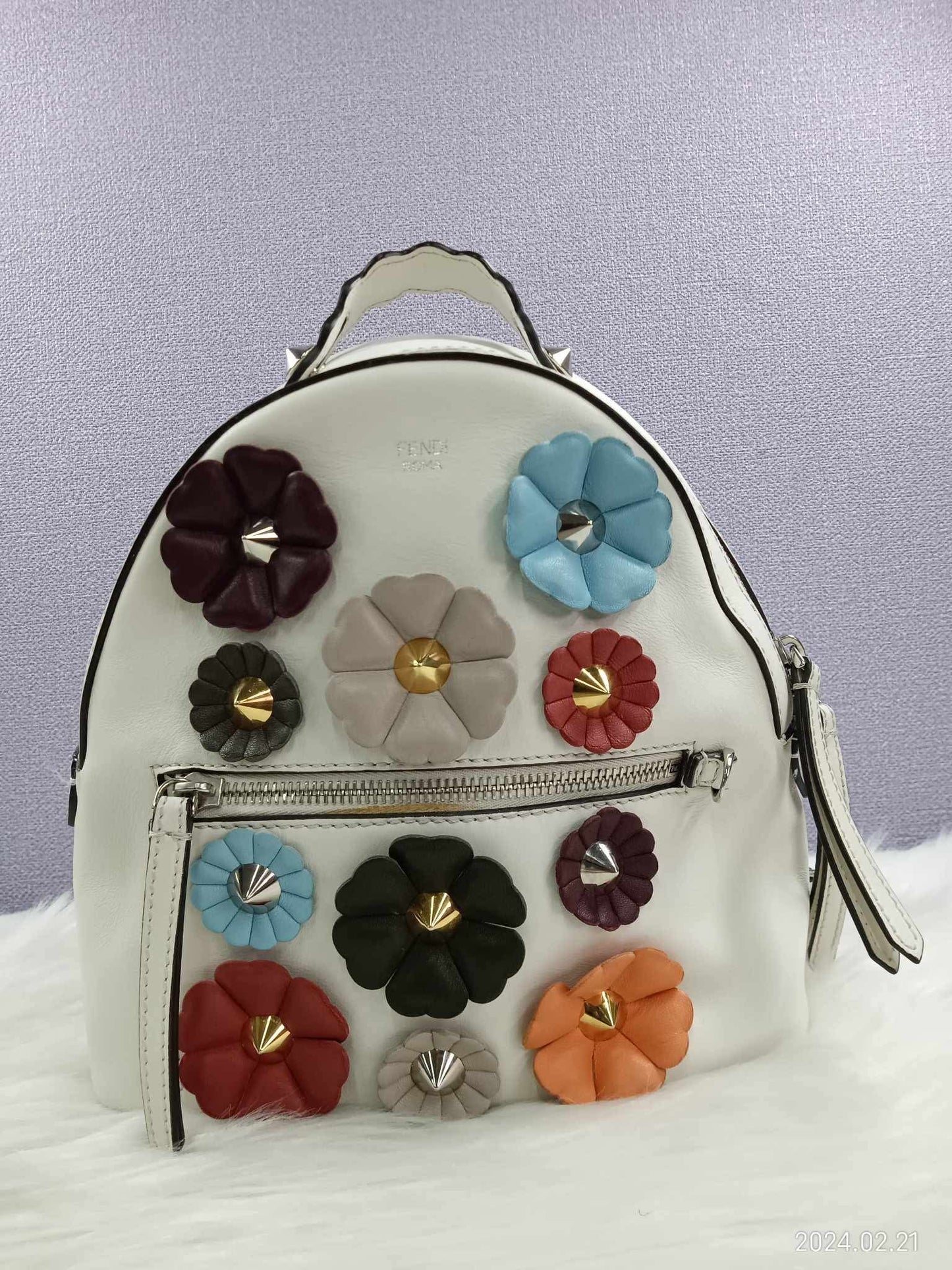 FENDI Mini By The Way Flowerland Backpack