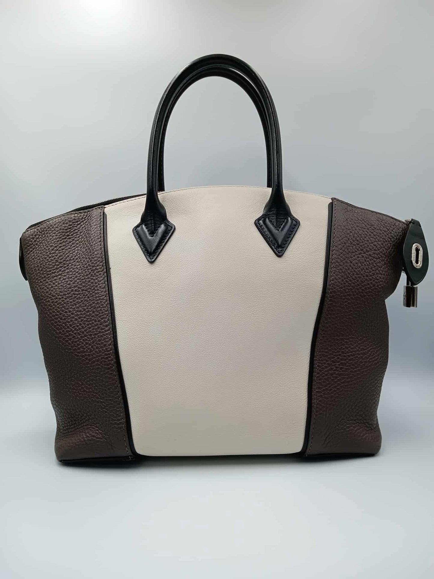 LOUIS VUITTON Bicolor Taurillon Cuir Soft Lockit PM