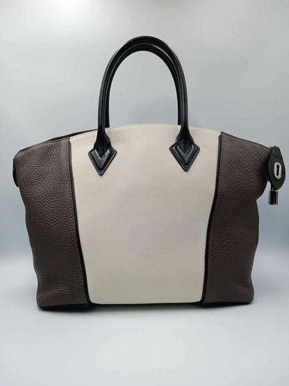 LOUIS VUITTON Bicolor Taurillon Cuir Soft Lockit PM