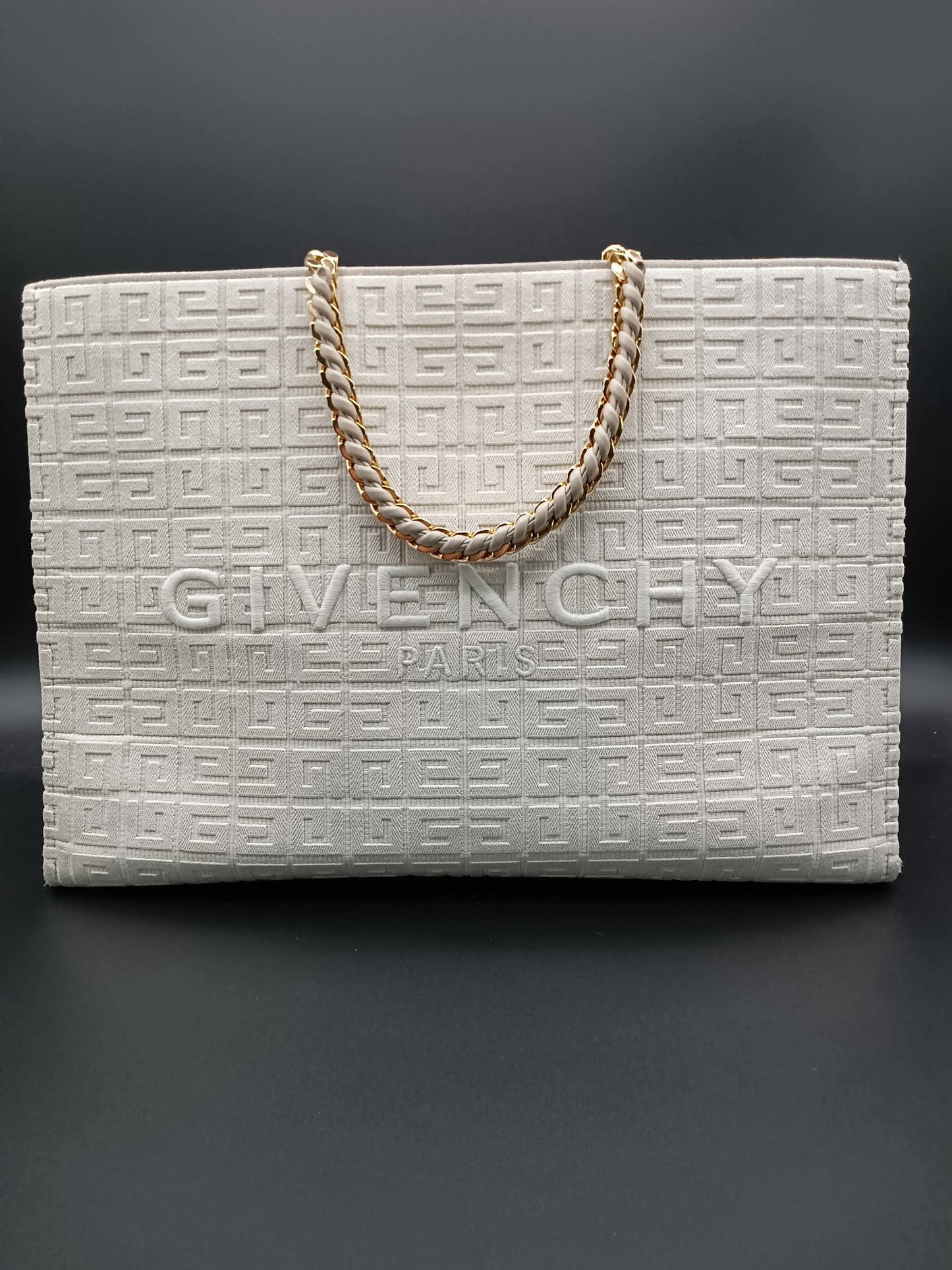 GIVENCHY Canvas Jacquard 4G Chain Tote