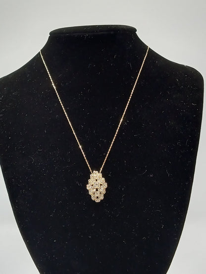 K18 YG Broccoli Necklace 1.05ct 2.40g