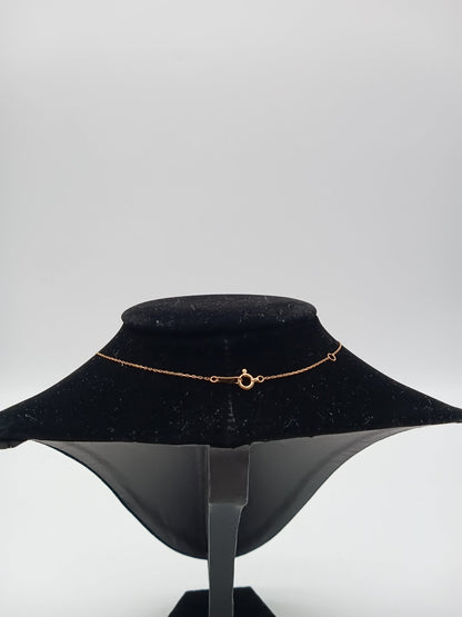K18 YG Open Heart Necklace 0.50ct 1.60g