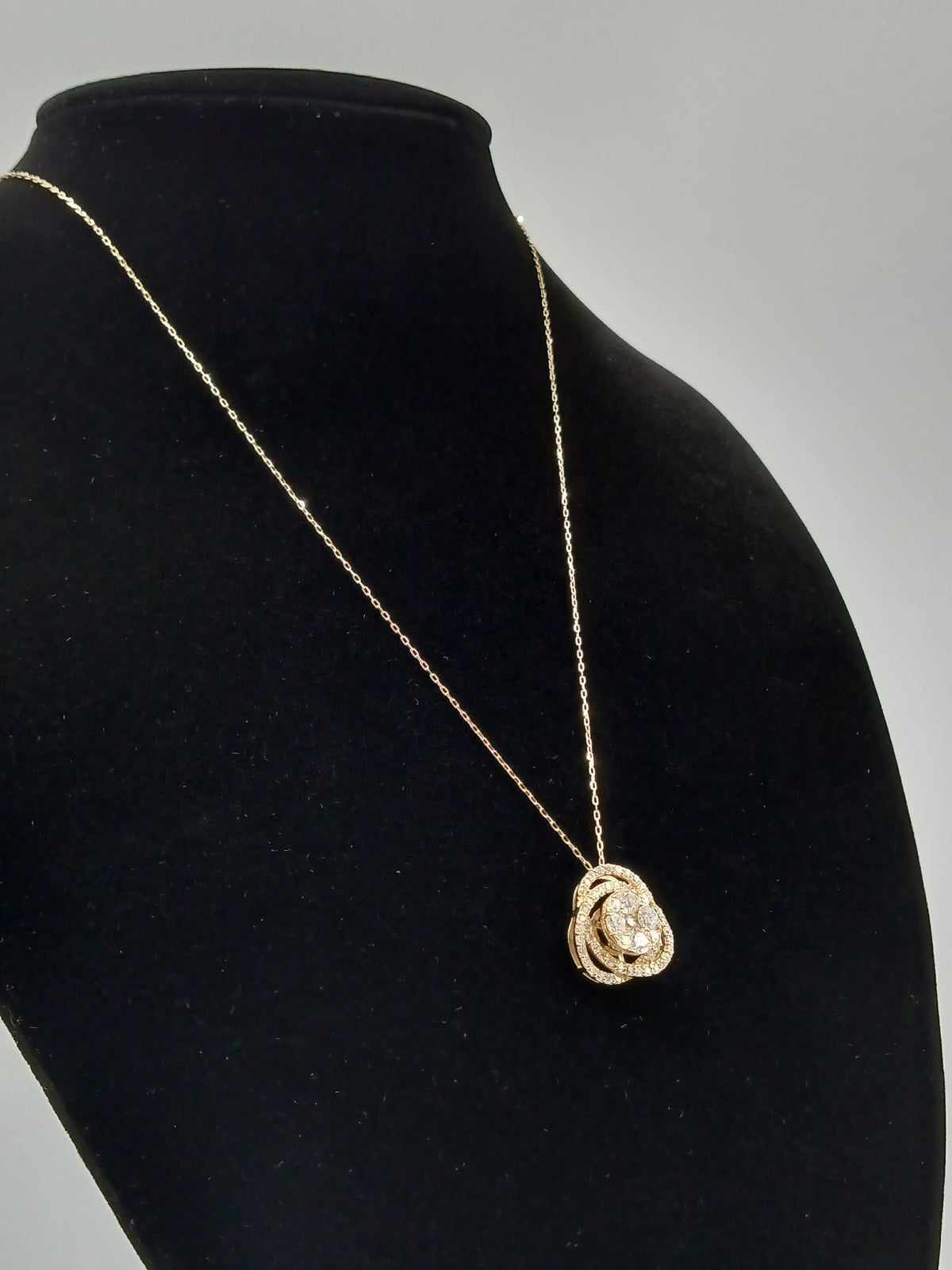 K18 YG Lady Boss Necklace 0.75ct 2.50g