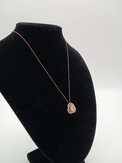 K18 YG Lady Boss Necklace 0.75ct 2.50g