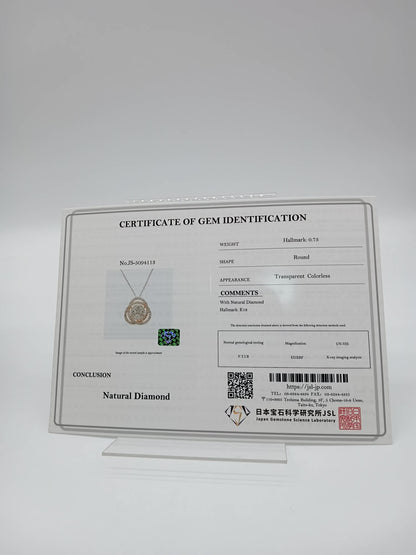 K18 YG Lady Boss Necklace 0.75ct 2.50g