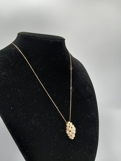 K18 YG Broccoli Necklace 1.05ct 2.40g